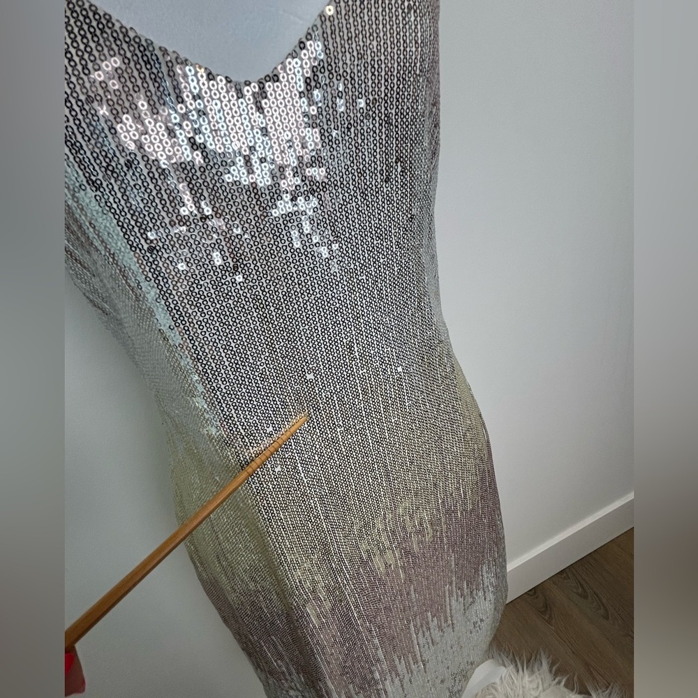 AUW Ombré Sequin Sleeveless Party Dress | Size L - Picture 5 of 8